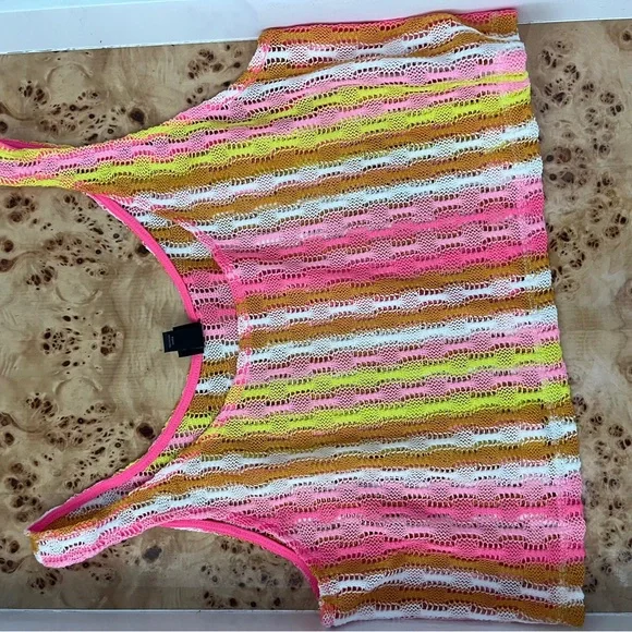 Striped Pink and Orange Cover-Up Set - Picture 6 of 6